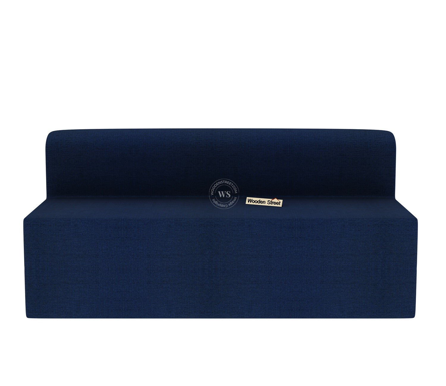 Voltz Fabric Sofa Cum Bed (72 x 72 Inch, Azure Blue)