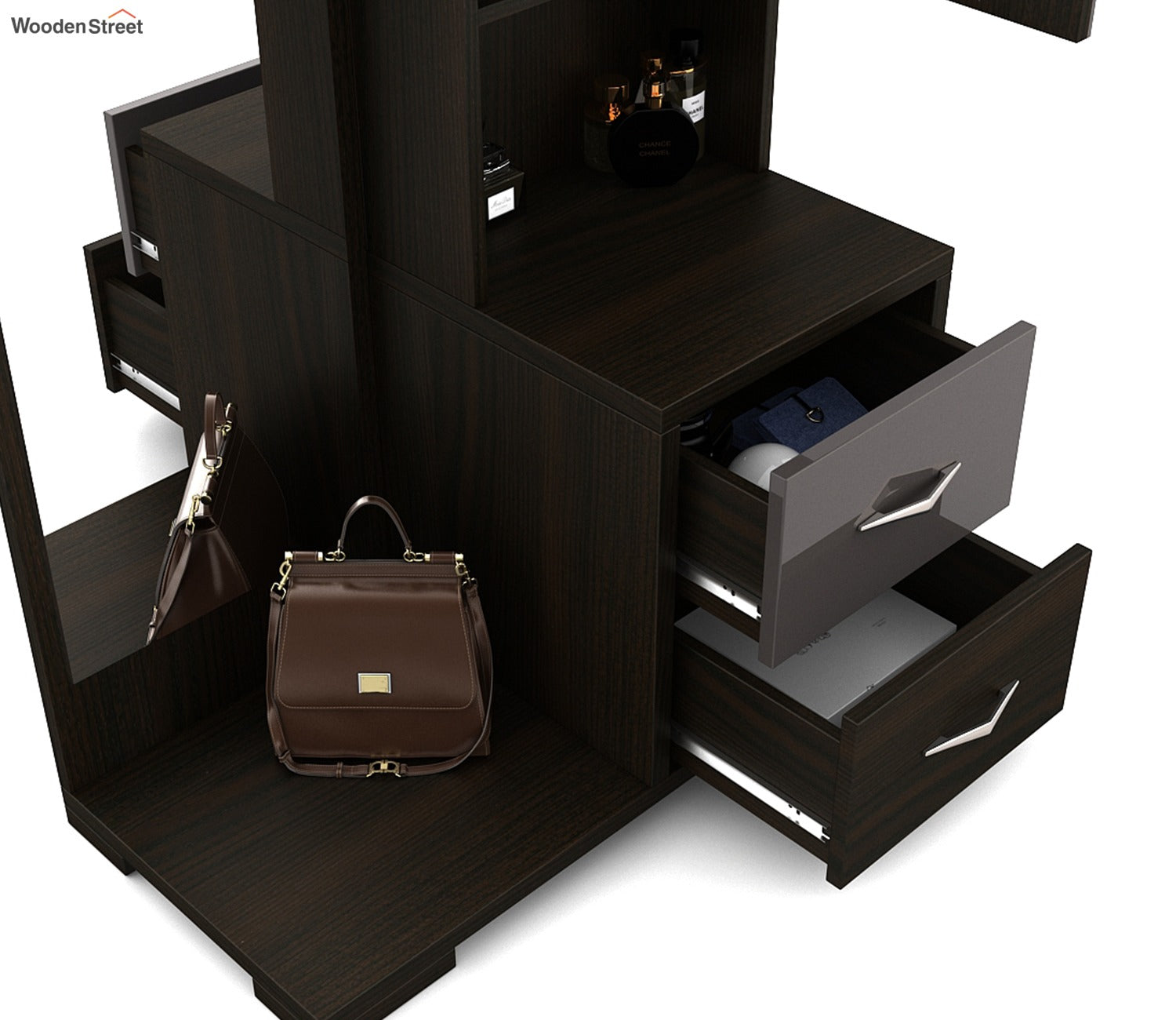 Kosmo Ripples Dressing Table in Black Finish