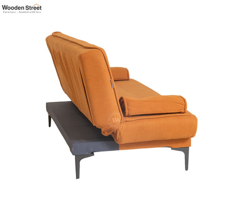 Domus Premium Fabric Sofa Cum Bed (Orange)