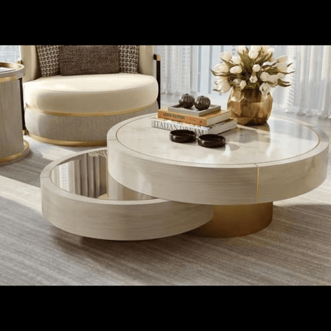 Trueliving Cozy Wood Coffee Table Living Room H 14 x W 33 x D 33