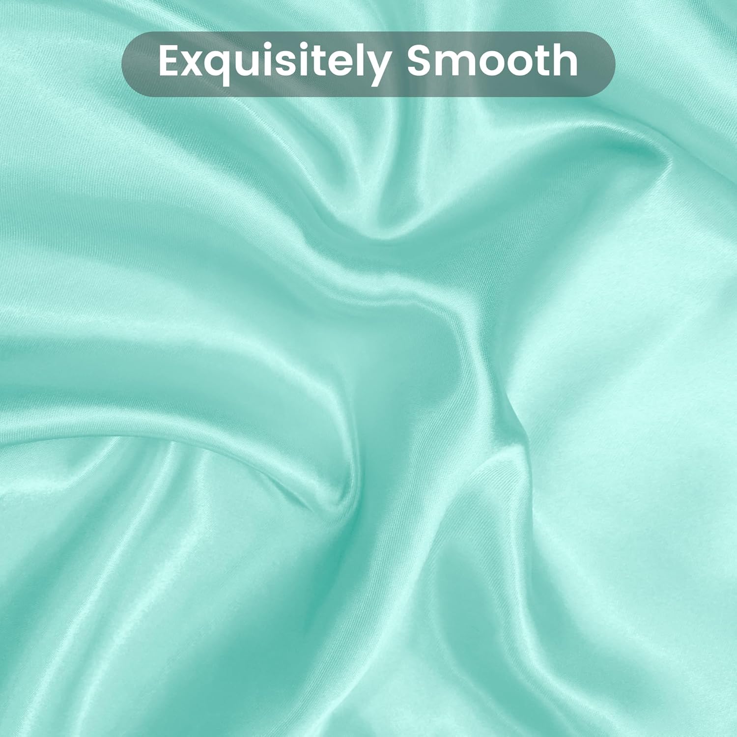 LINENCART Silky Satin Pillowcases Set of 2 – Queen Size 51x76cm, Frizz Control & Gentle on Skin, Silk-Like Feel with Envelope Closure – Gift Ready – Dark Green