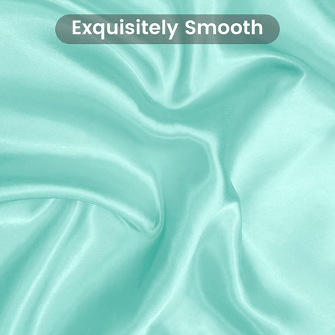 LINENCART Silky Satin Pillowcases Set of 2 – Queen Size 51x76cm, Frizz Control & Gentle on Skin, Silk-Like Feel with Envelope Closure – Gift Ready – Dark Green