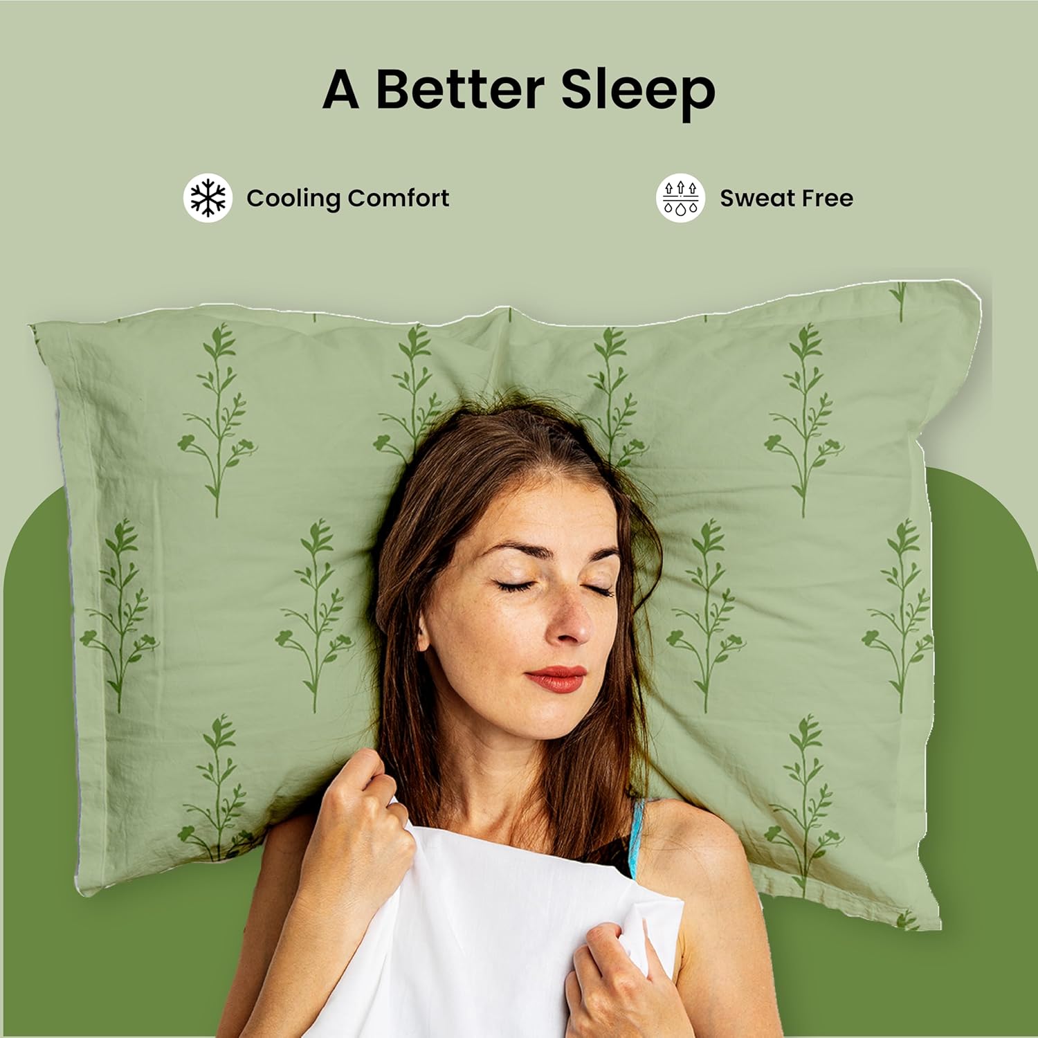 LINENCART Bamboo King Size Bedsheet with 2 Pillow Covers | 100x106 in | 300 TC Floral Printed Bedsheet for Double Bed King Size | Ultra Soft & Anti-Microbial King Size Bed Sheet | Pack of 1, Aqua Blue