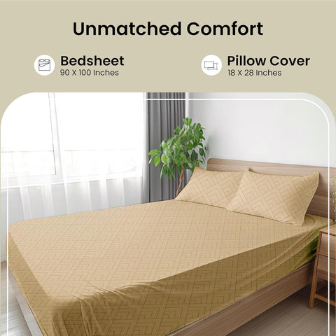 LINENCART Bamboo King Size Bedsheet with 2 Pillow Covers | 100x106 in | 300 TC Floral Printed Bedsheet for Double Bed King Size | Ultra Soft & Anti-Microbial King Size Bed Sheet | Pack of 1, Aqua Blue