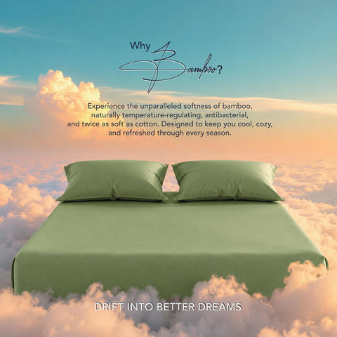 LINENCART Bamboo King Size Bedsheet with 2 Pillow Covers | 100x106 in | 300 TC Floral Printed Bedsheet for Double Bed King Size | Ultra Soft & Anti-Microbial King Size Bed Sheet | Pack of 1, Aqua Blue