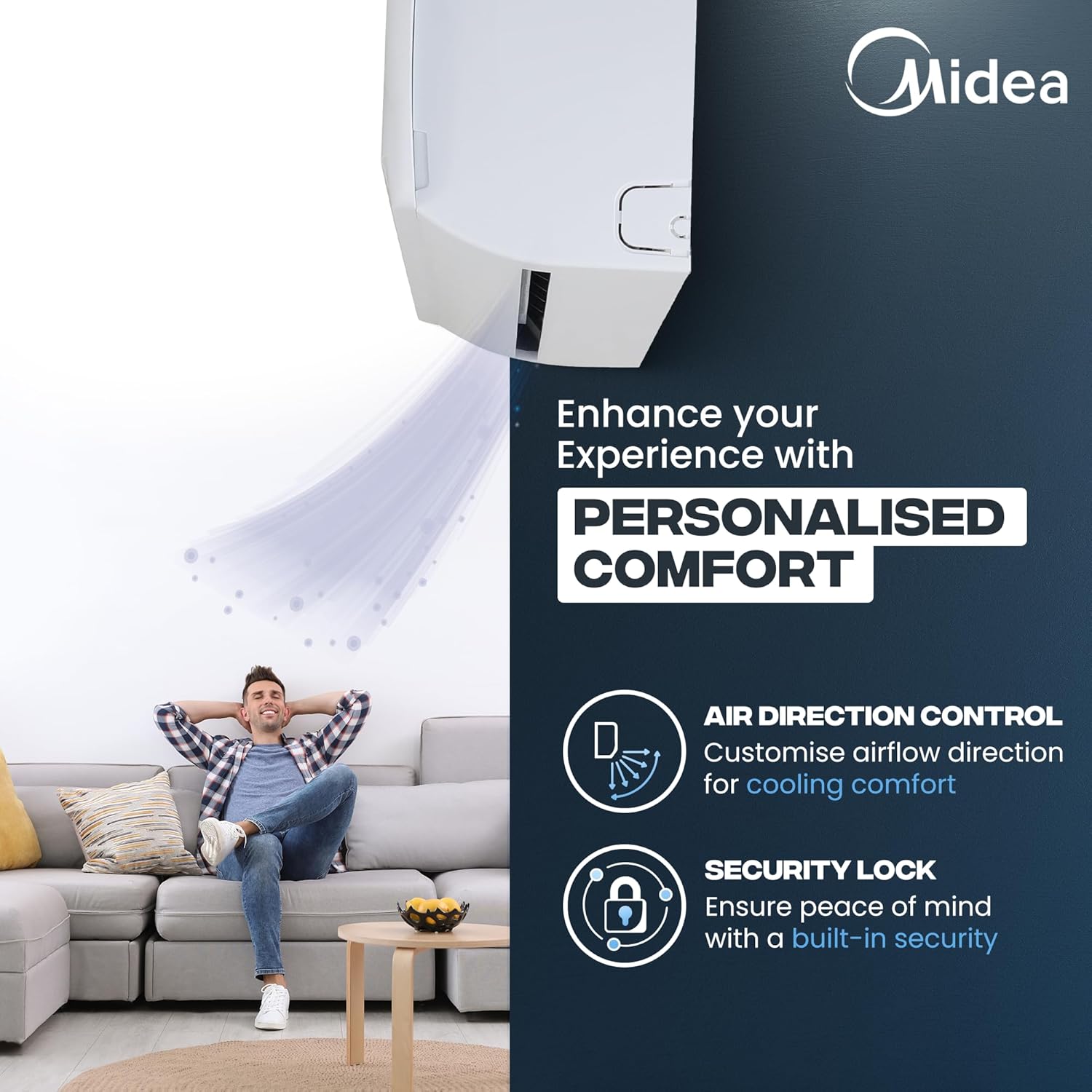Midea 1.5 Ton 3 Star Inverter Split AC – Energy Efficient Cooling