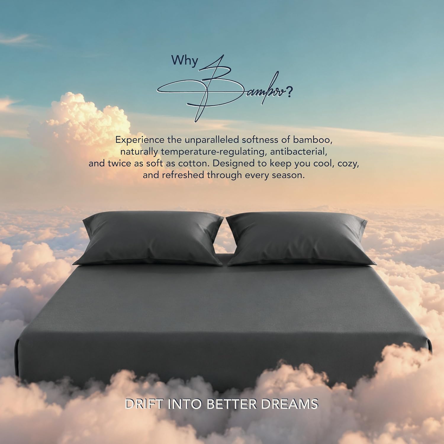 LINENCART Bamboo King Size Bedsheet with 2 Pillow Covers | 100x106 in | 300 TC Floral Printed Bedsheet for Double Bed King Size | Ultra Soft & Anti-Microbial King Size Bed Sheet | Pack of 1, Aqua Blue