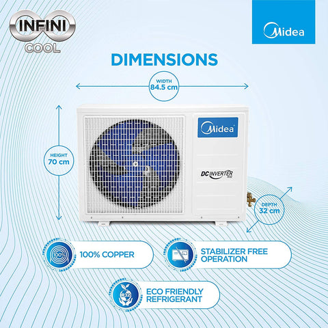 Buy Midea 2 Ton 3 Star Inverter Split AC – SANTIS PRO-X DLX