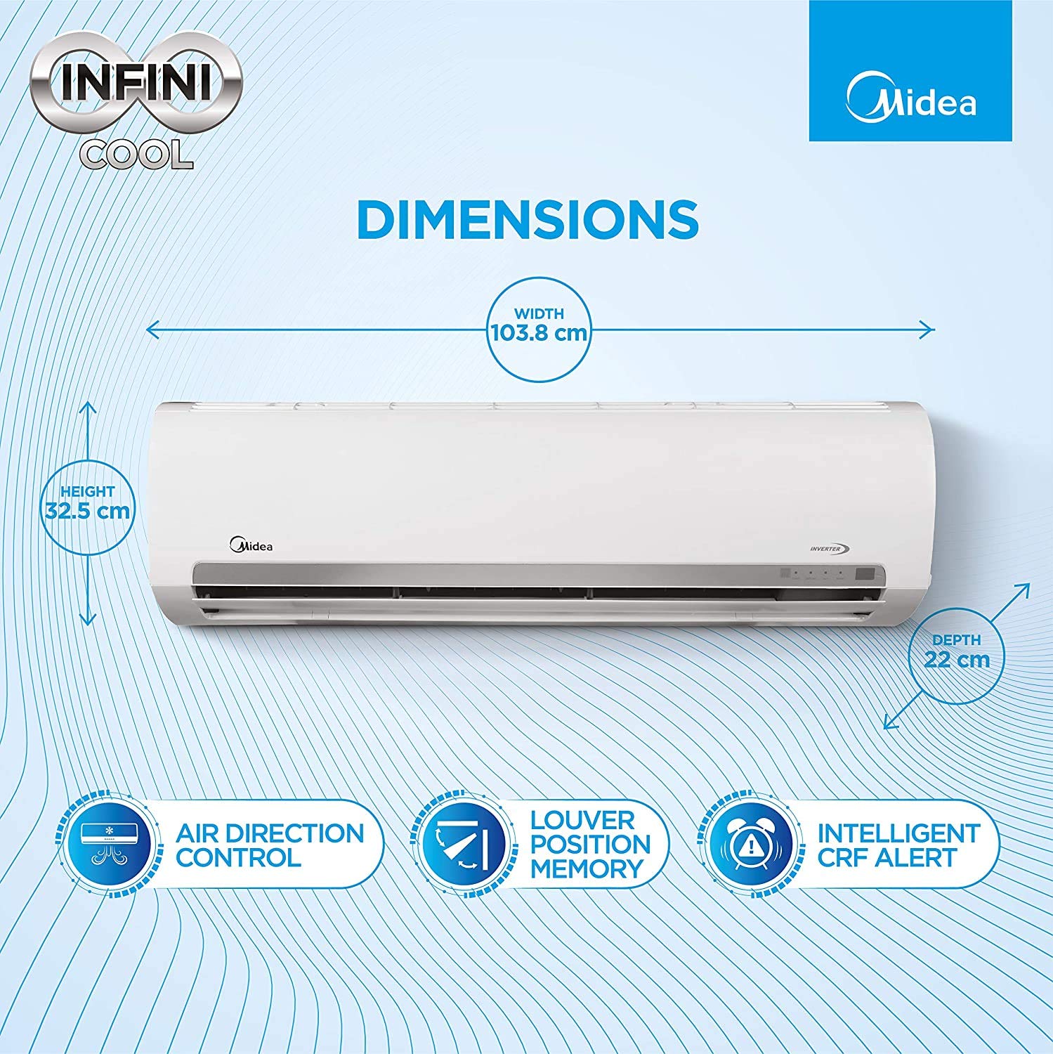 Buy Midea 2 Ton 3 Star Inverter Split AC – SANTIS PRO-X DLX