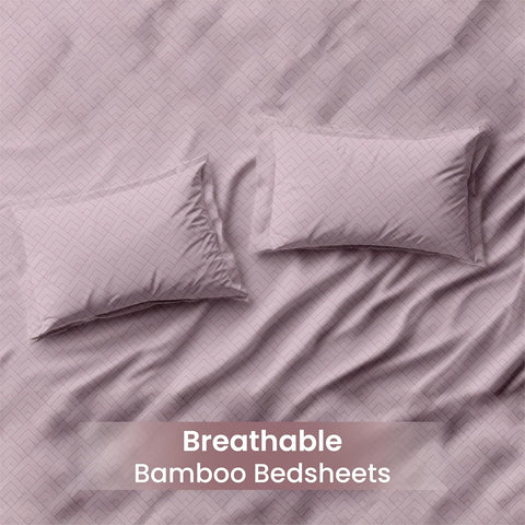 LINENCART Bamboo King Size Bedsheet with 2 Pillow Covers | 100x106 in | 300 TC Floral Printed Bedsheet for Double Bed King Size | Ultra Soft & Anti-Microbial King Size Bed Sheet | Pack of 1, Aqua Blue