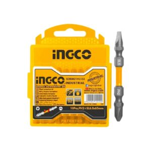 Trueliving_Power Tools Accessories-Screwdriver Bit Sets-Tools & Hardware-INGCO Impact Screwdriver Bit SDBIM21HL133 65mm| PH2+SL6.0*1.0| 10pcs/set