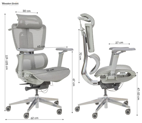 Bezus Ergonomic High Back Mesh Office Chair (Grey)