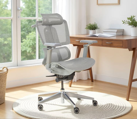 Bezus Ergonomic High Back Mesh Office Chair (Grey)