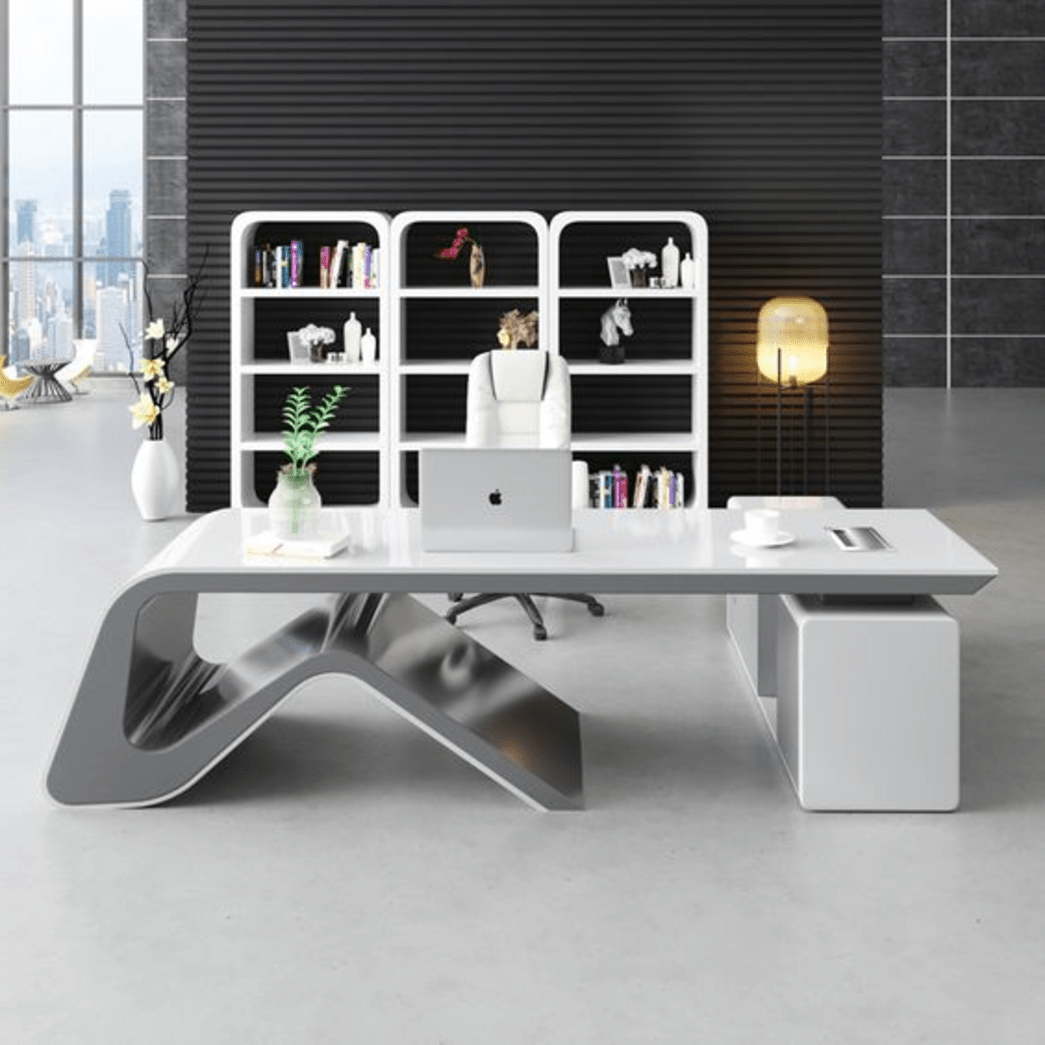 Trueliving Romantic White Office Table Living Room H 14 x W 33 x D 33