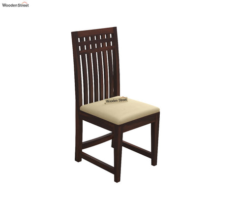Adolph Compact 4 Seater Dining Set with Bench (Walnut Finish)