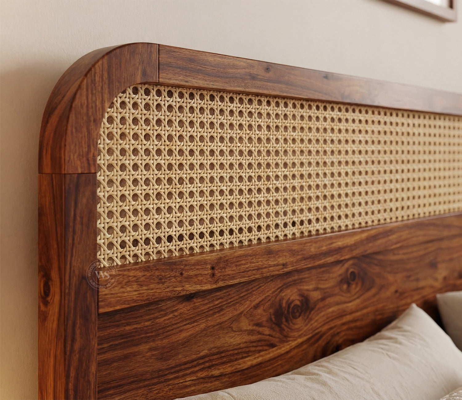 Balikos Sheesham Wood Box Storage Bed (King Size, Teak Finish)