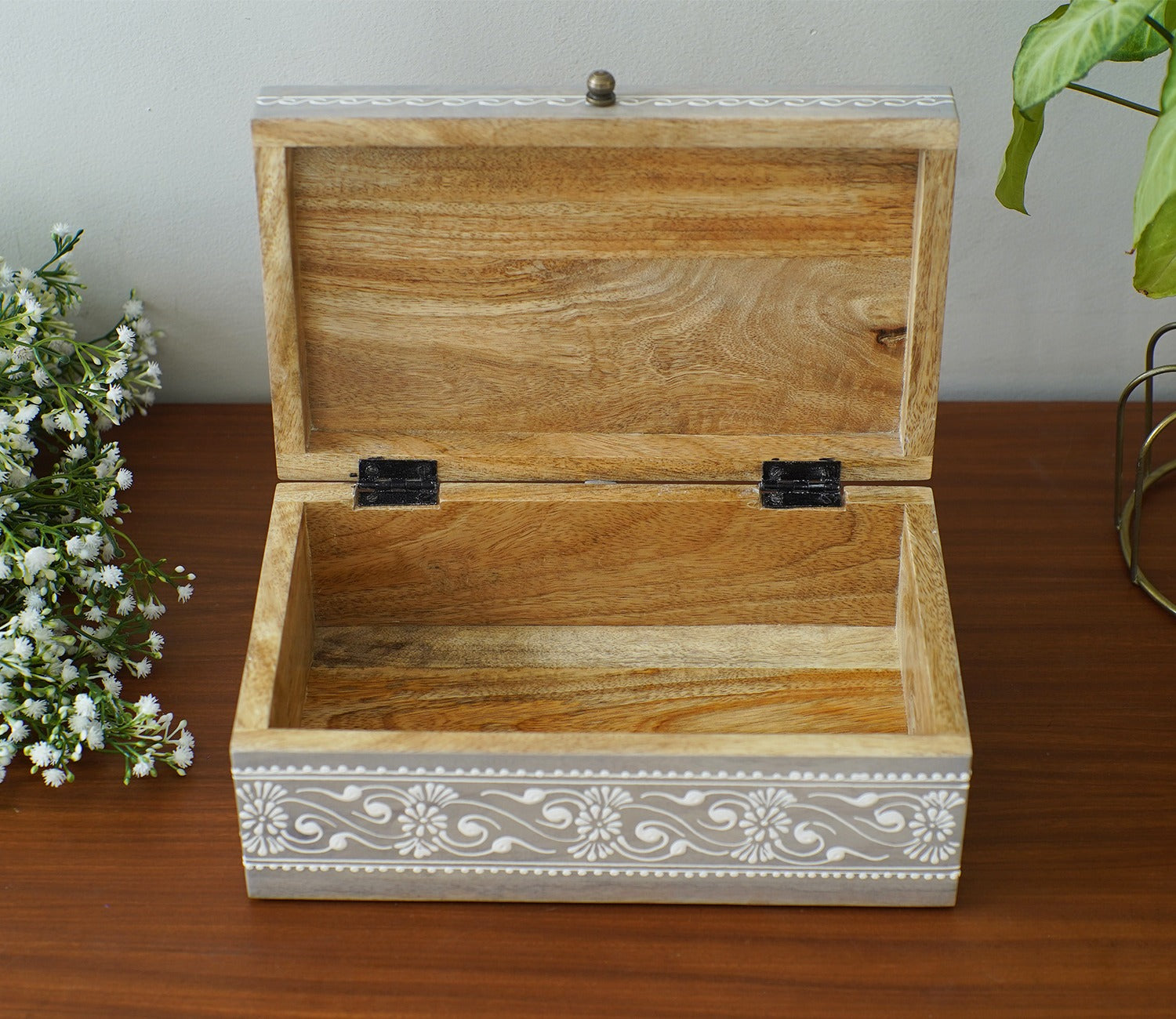 Ira Traditional Designer Hand Painted Wooden Jewellery Box