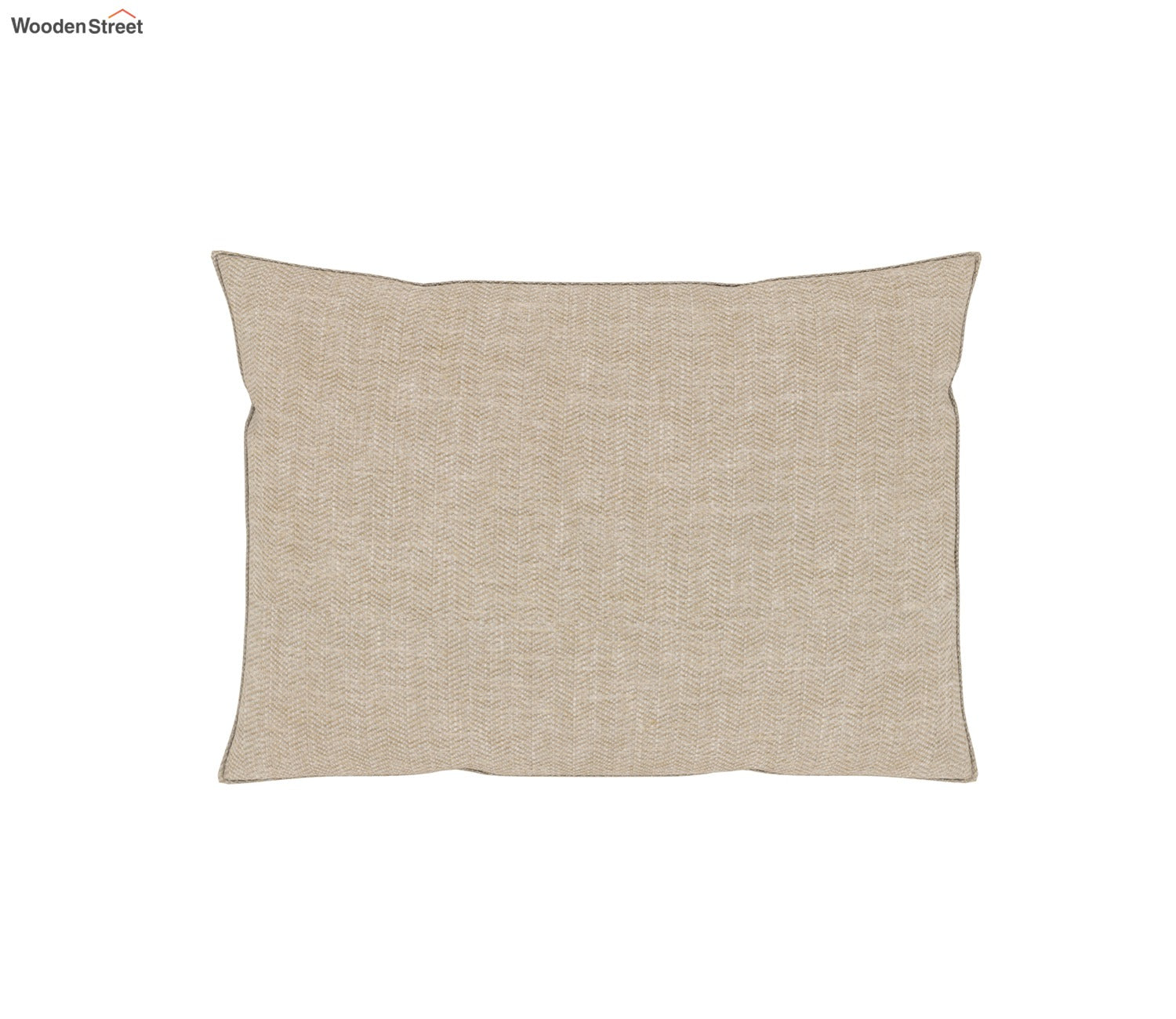 Krista Cushion Cover with Filler - Pack of 1 (16x12 Inch, Sand Beige)