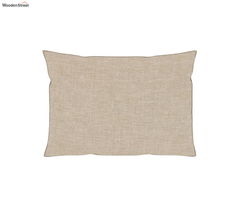 Krista Cushion Cover with Filler - Pack of 1 (16x12 Inch, Sand Beige)
