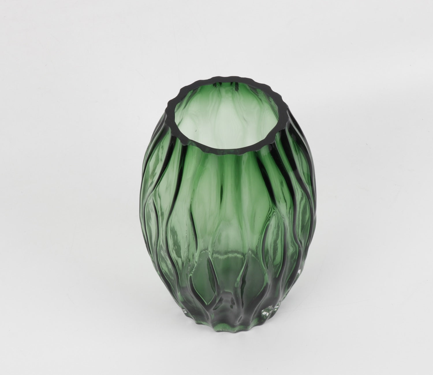 Greenwish Diamnond Textured Vase (Sea Green, S)