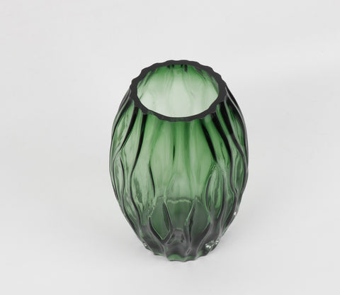 Greenwish Diamnond Textured Vase (Sea Green, S)