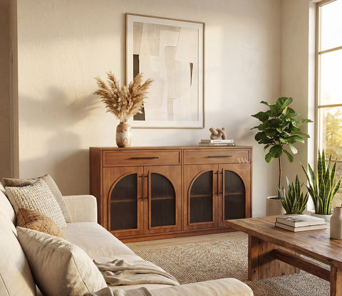 Nyrah Mango Wood Cabinet (Teak Finish)