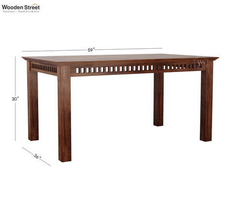 Adolph 6 Seater Dining Table (Honey Finish)