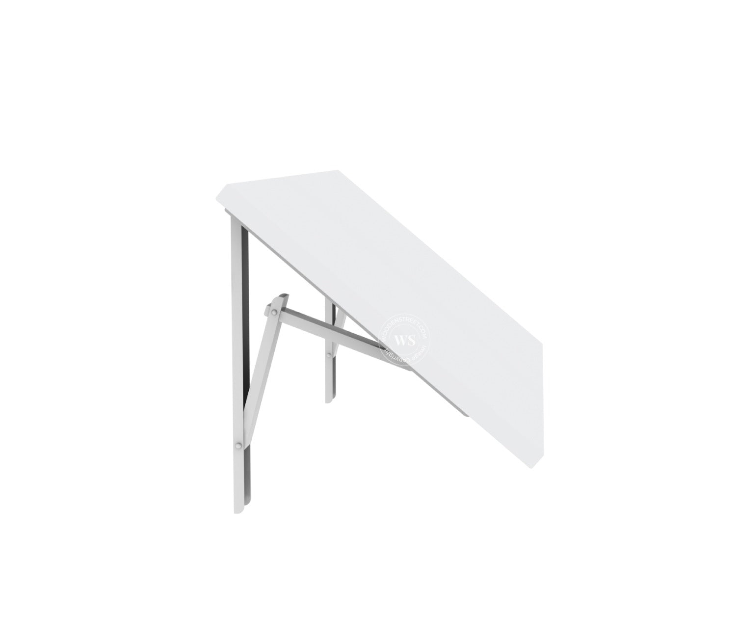 Stanko Foldable Wall Mounted Engineered Wood Study Table (Frosty White Finish)