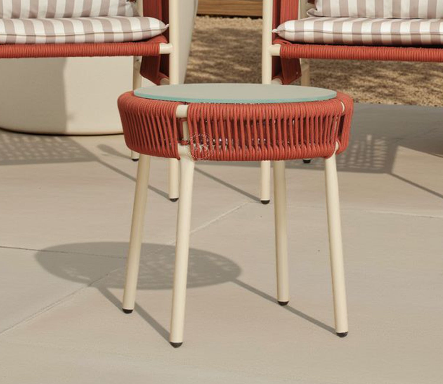 Corsica Outdoor Garden Table (Brick Red)