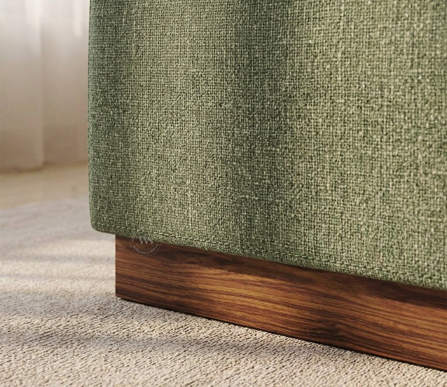 Kesarth Luxe Upholstered Hydraulic Storage Bed with High-Rise Headboard (Queen Size, Sage Green)