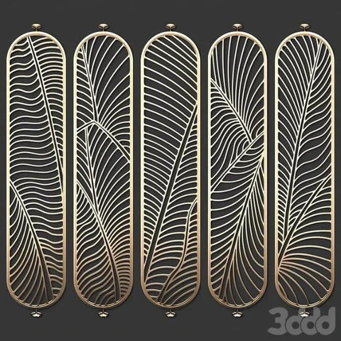 Trueliving Metal Royal Golden Partition of Room 80" Width: Height: 72"