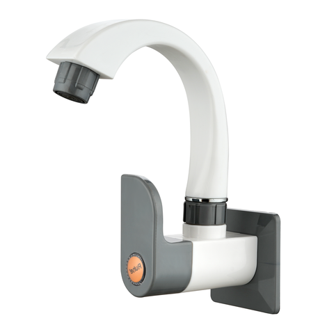 Truliving_Silver Curve Sink Tap with Swivel Spout PTMT Faucet