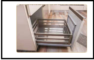 Trueliving_MATTEE CHAMPAGNE GRAIN TROLLY - 8” *15" 380  MM/450M Cabinet