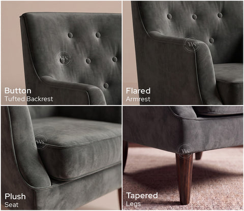 Adoree Lounge Chair (Graphite Grey)