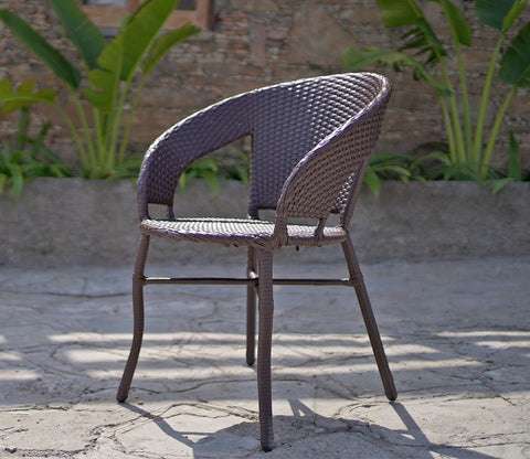 Milano Wicker Outdoor Garden Chair (Brown)