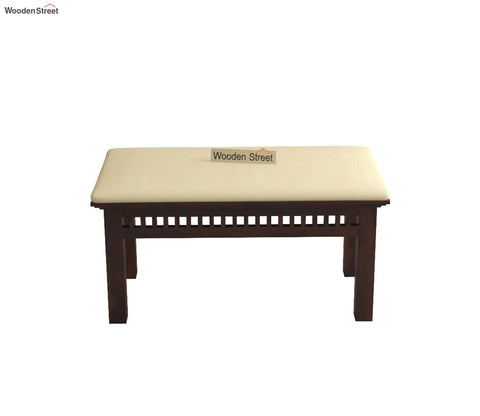 Adolph Compact 4 Seater Dining Set with Bench (Walnut Finish)