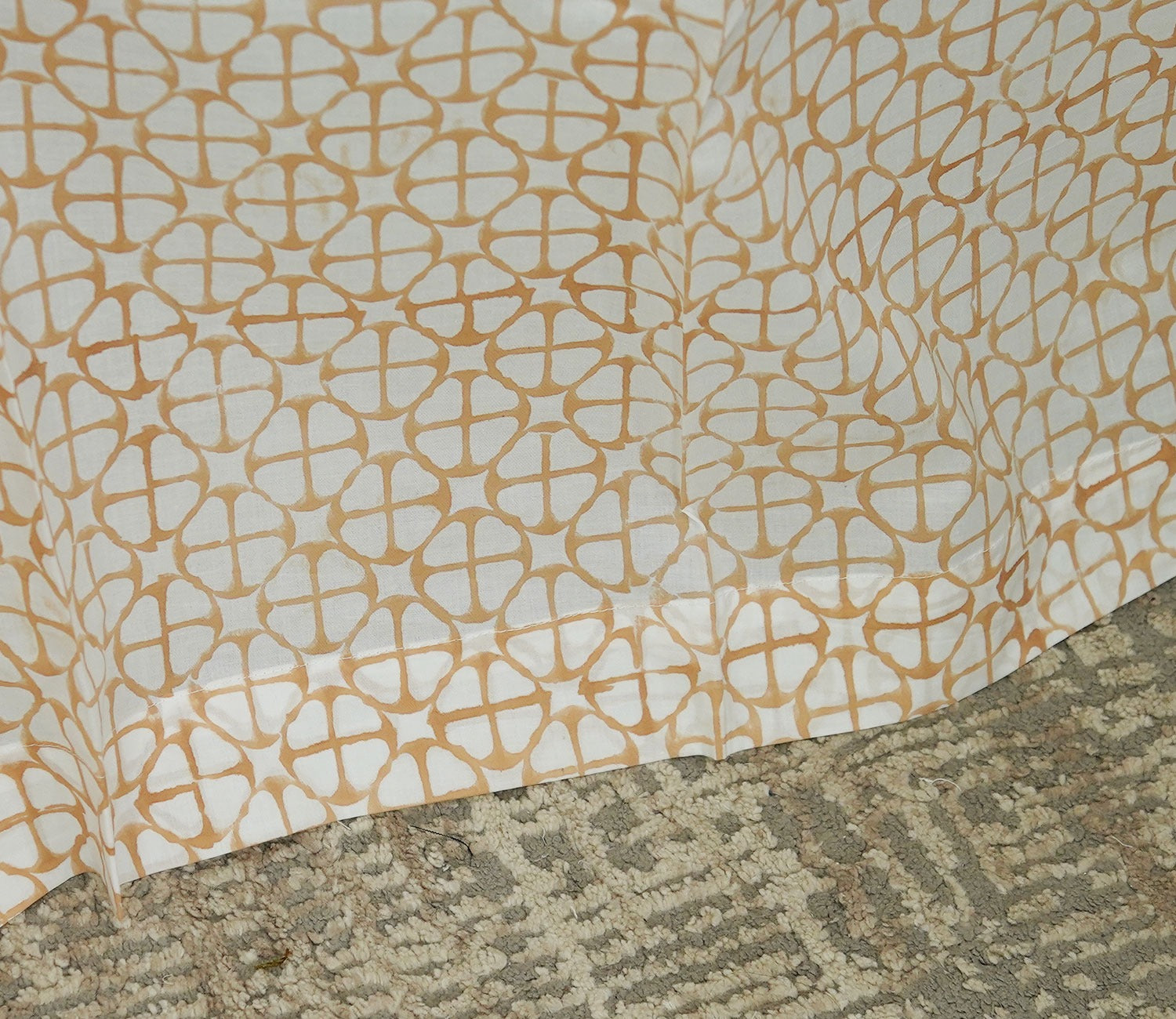 Jaali 1 Piece Long Door Curtain (Brown, 9 Feet)