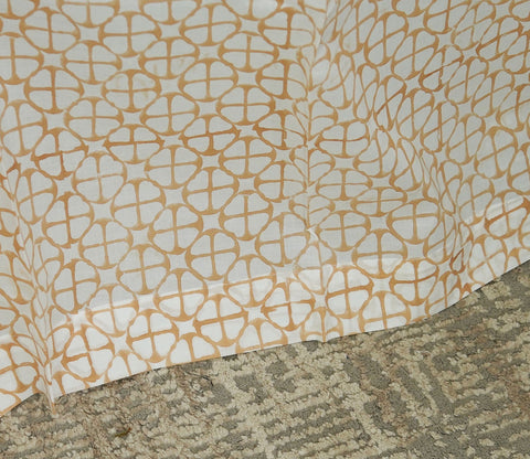 Jaali 1 Piece Long Door Curtain (Brown, 9 Feet)