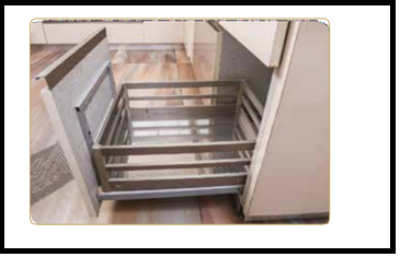 Trueliving_MATTEE CHAMPAGNE GRAIN TROLLY - 8” *15" 380  MM/450M Cabinet