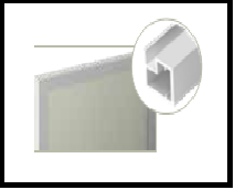 Trueliving_GLASS FRAME PROFILE 22 MM silver
