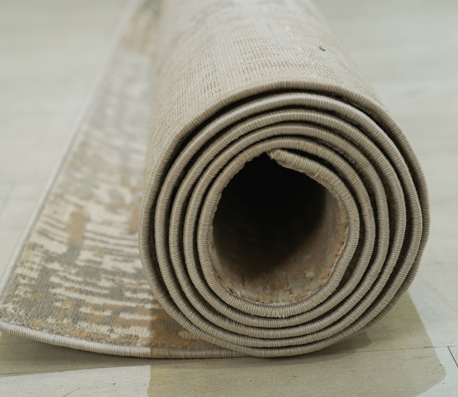 Terezza Beige Abstract Carpet  (11 x 7.8 Feet)