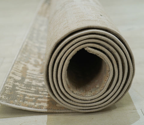 Terezza Beige Abstract Carpet  (11 x 7.8 Feet)