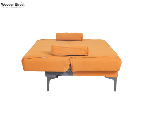Domus Premium Fabric Sofa Cum Bed (Orange)