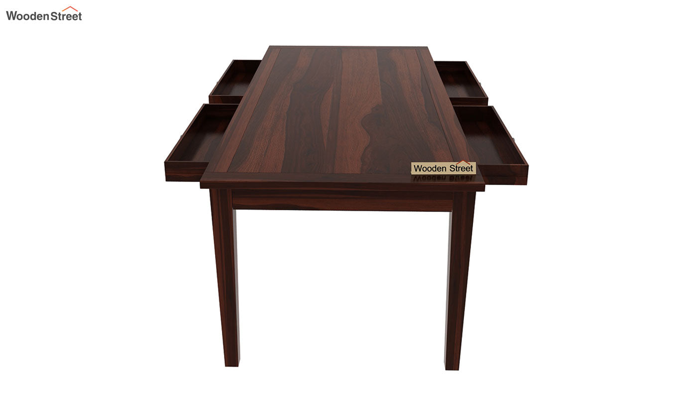 Mcbeth 8 Seater Dining Table With Storage (Walnut Finish)