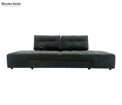 Malvern Premium L shape Fabric Sofa (Dark Olive Green)