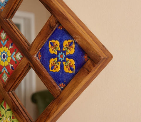 Bohemian Mirror Collage (Honey Finish)