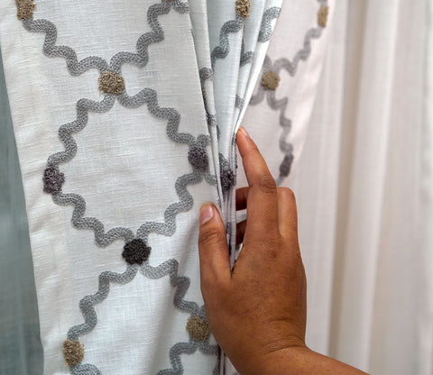 Mesh Door 1 Piece Sheer Curtain (Grey, 7 Feet)