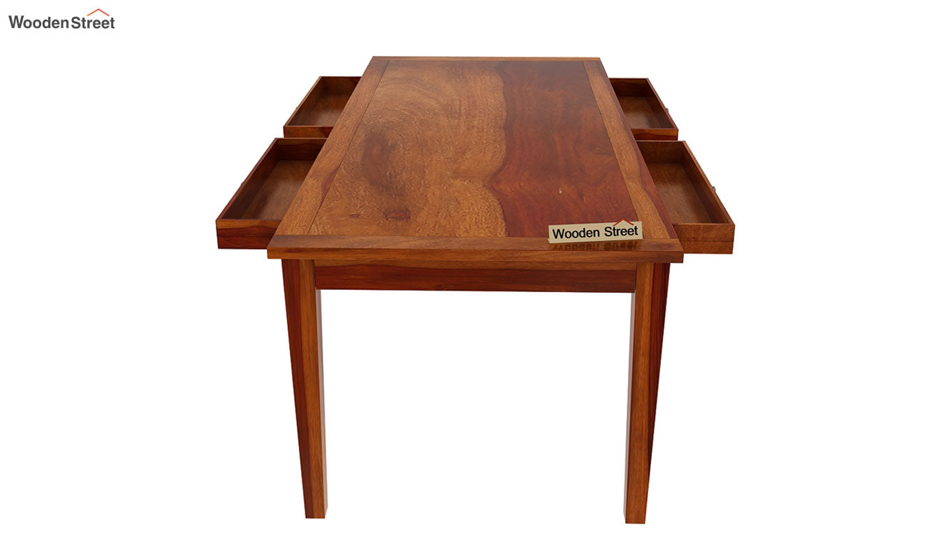 Mcbeth 8 Seater Dining Table With Storage (Honey Finish)