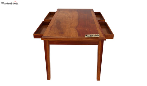 Mcbeth 8 Seater Dining Table With Storage (Honey Finish)
