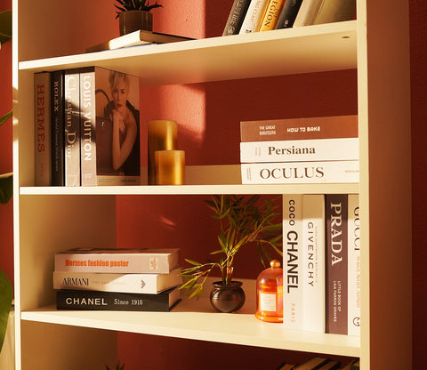 Astra Open Bookshelf (Frosty White Finish)